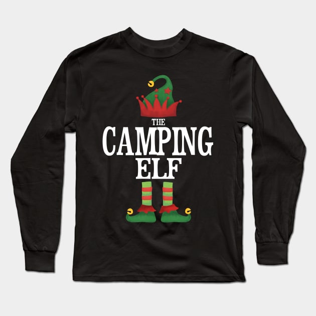 Camping Elf Matching Family Group Christmas Party Pajamas Long Sleeve T-Shirt by uglygiftideas